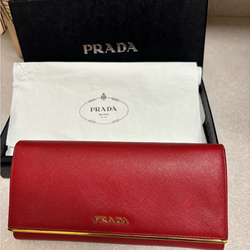 Prada Red Wallet